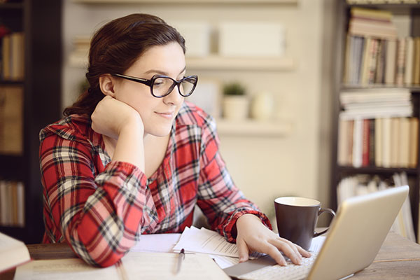Student Studying in Residence